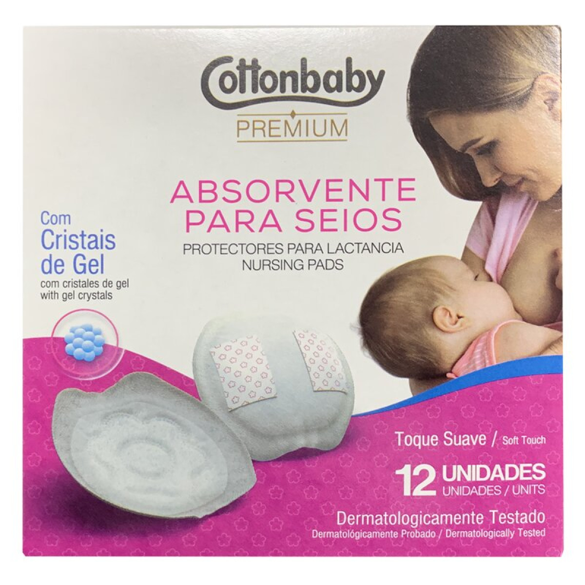 COTTON BABY ABSORB P/SENO X 12 UNID