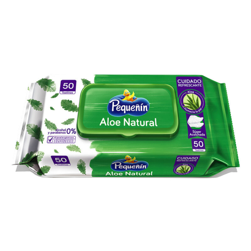 PEQUENIN TOALLITA H X 50 ALOE