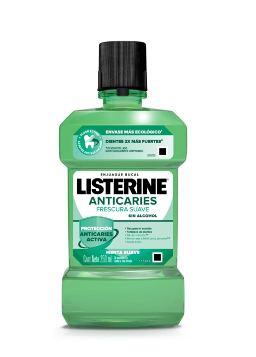 LISTERINE ENJ BUCAL 250 ML ANTICARI