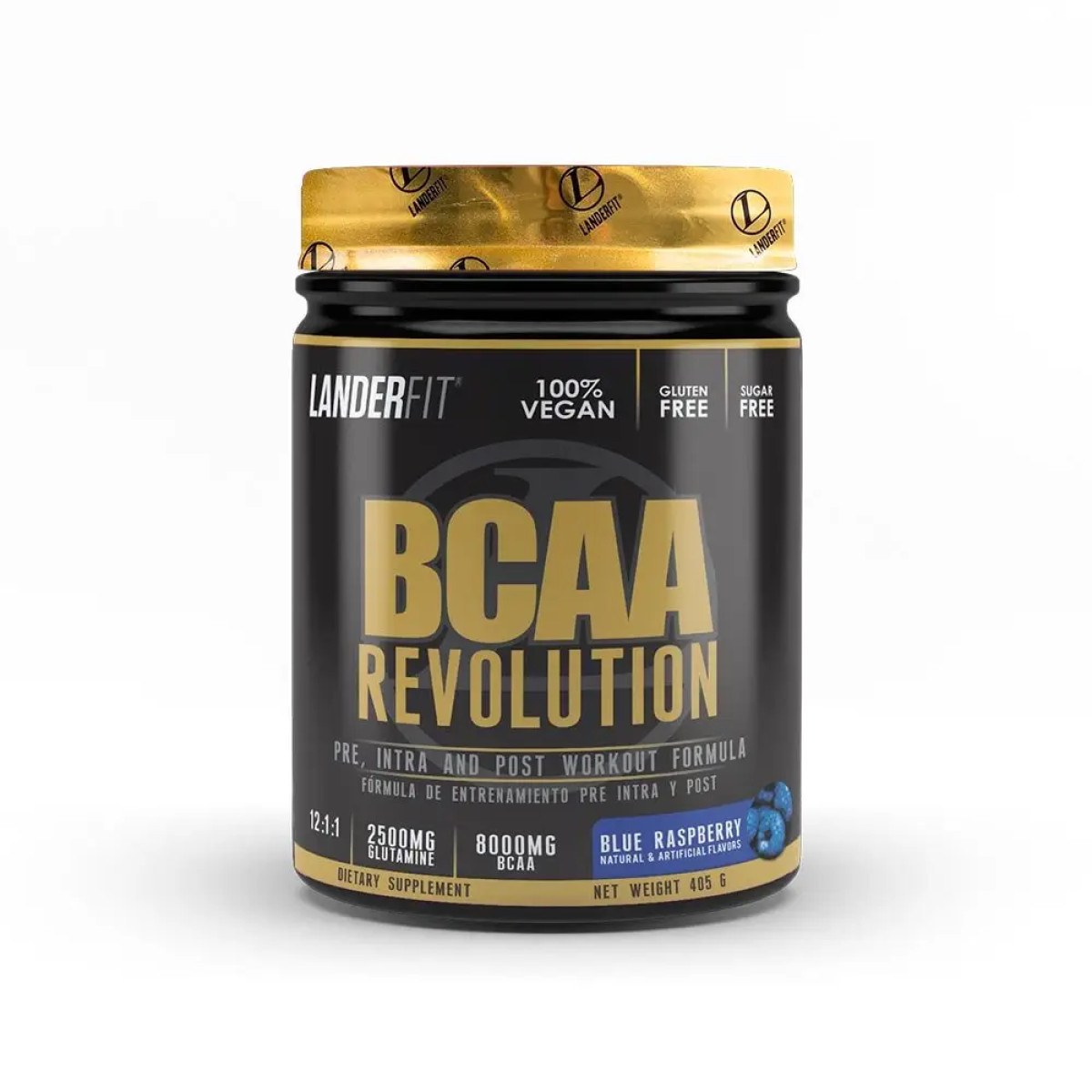 BCAA GLUTAMINA BLUE RASPBER 405 GR