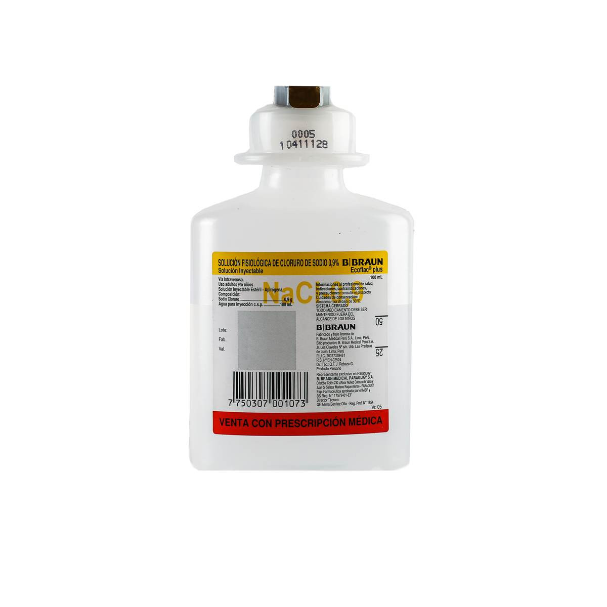 SOL FISIOLOGICA 0.9% X 100 ML BRAUN