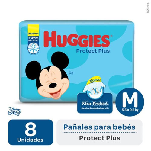 HUGGIES PANAL PROT PLUS M X 8 CELE