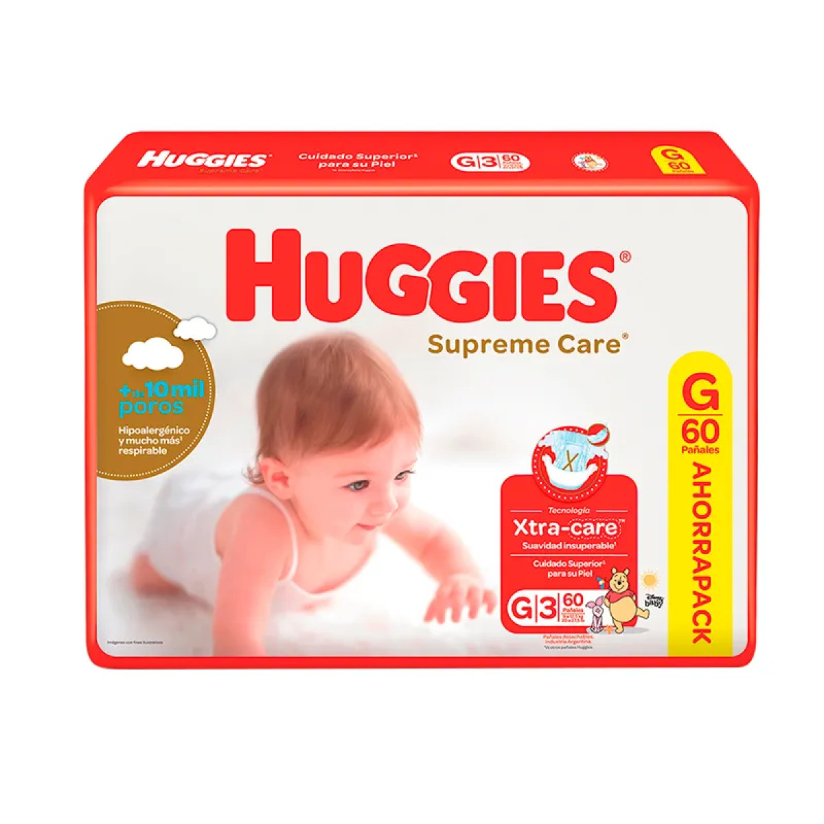 HUGGIES PANAL SUPREME G X 60 UNISE