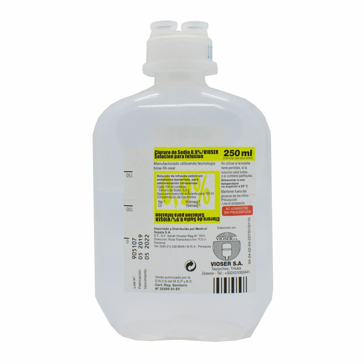 SOL FISIOLOGICA 0.9% X 250 ML VIOSE