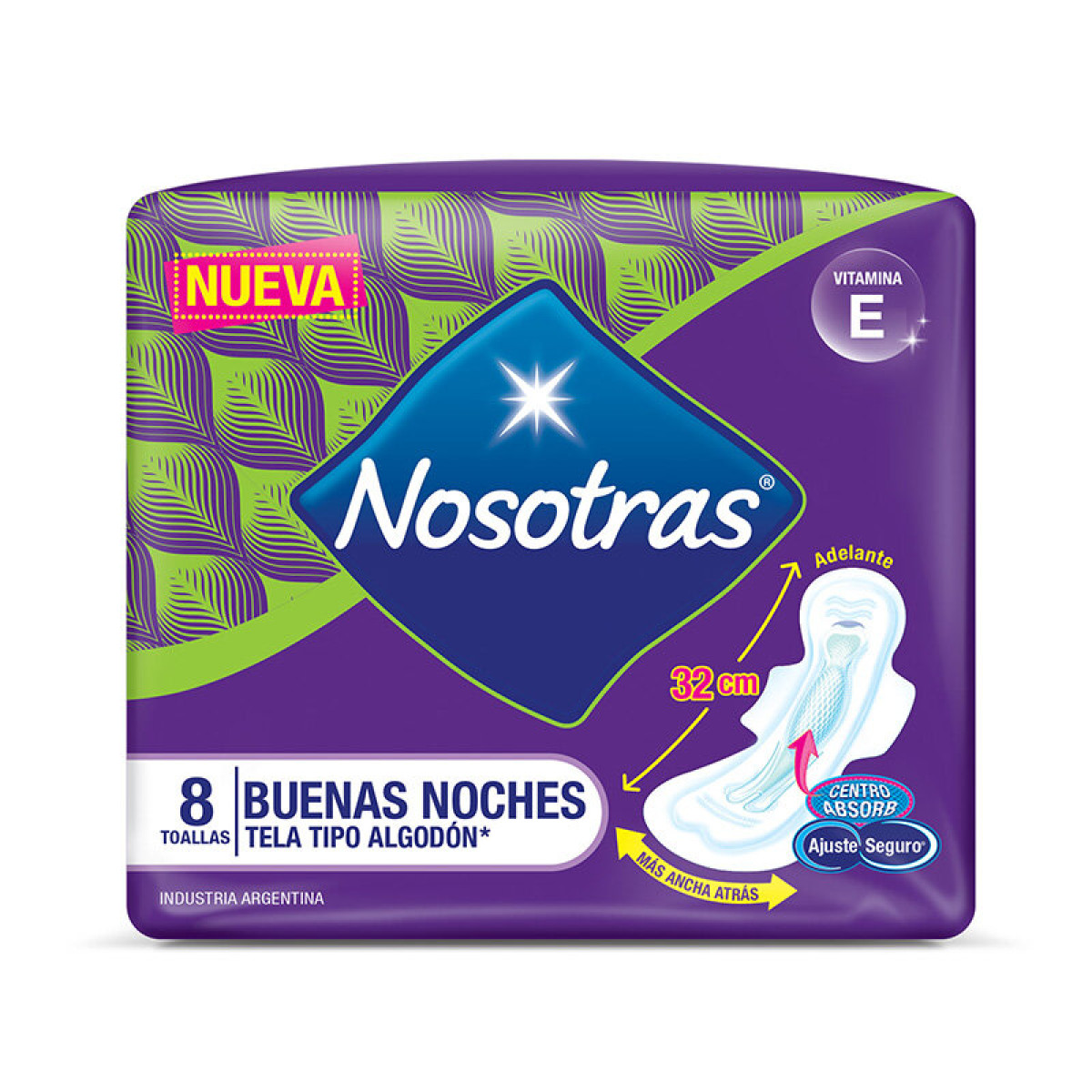 NOSOTRAS TOALLA H BN NOCT X 8