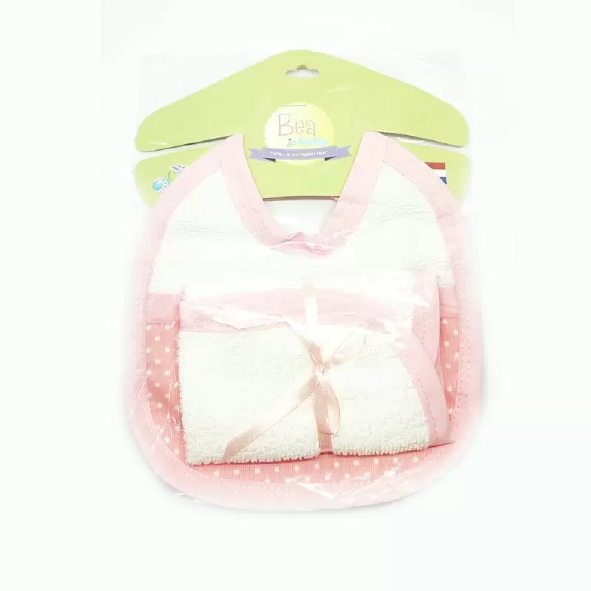 BEA SET TOALLITA+BABERO ROSA 14370
