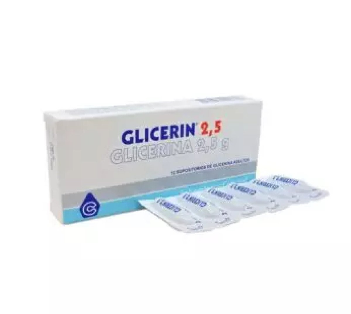 SUPOS GLICERINA 2.5 MG  X 12 ADU(H)