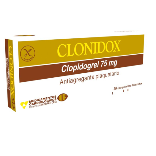 CLONIDOX 75 MG X 30 COM REVEST