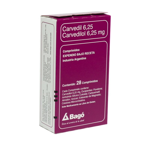 CARVEDIL 6.25 MG X 28 COMP