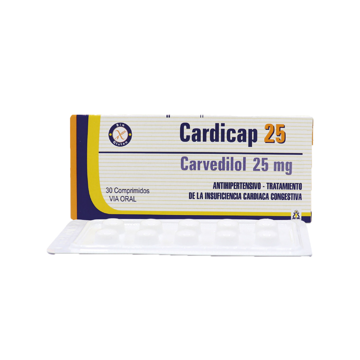 CARDICAP 25 MG X 30 COMP