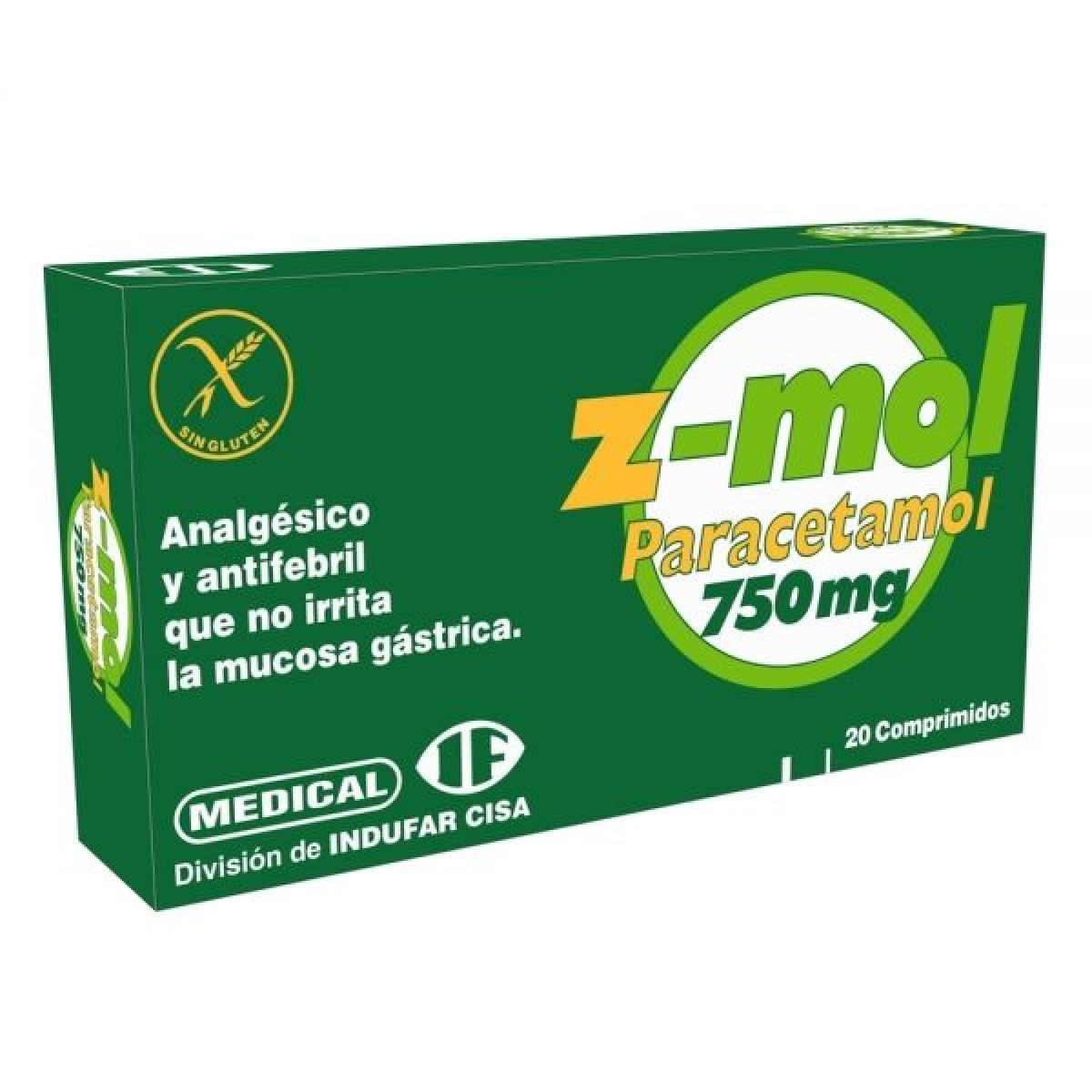 Z-MOL 750 MG X 20 COMP