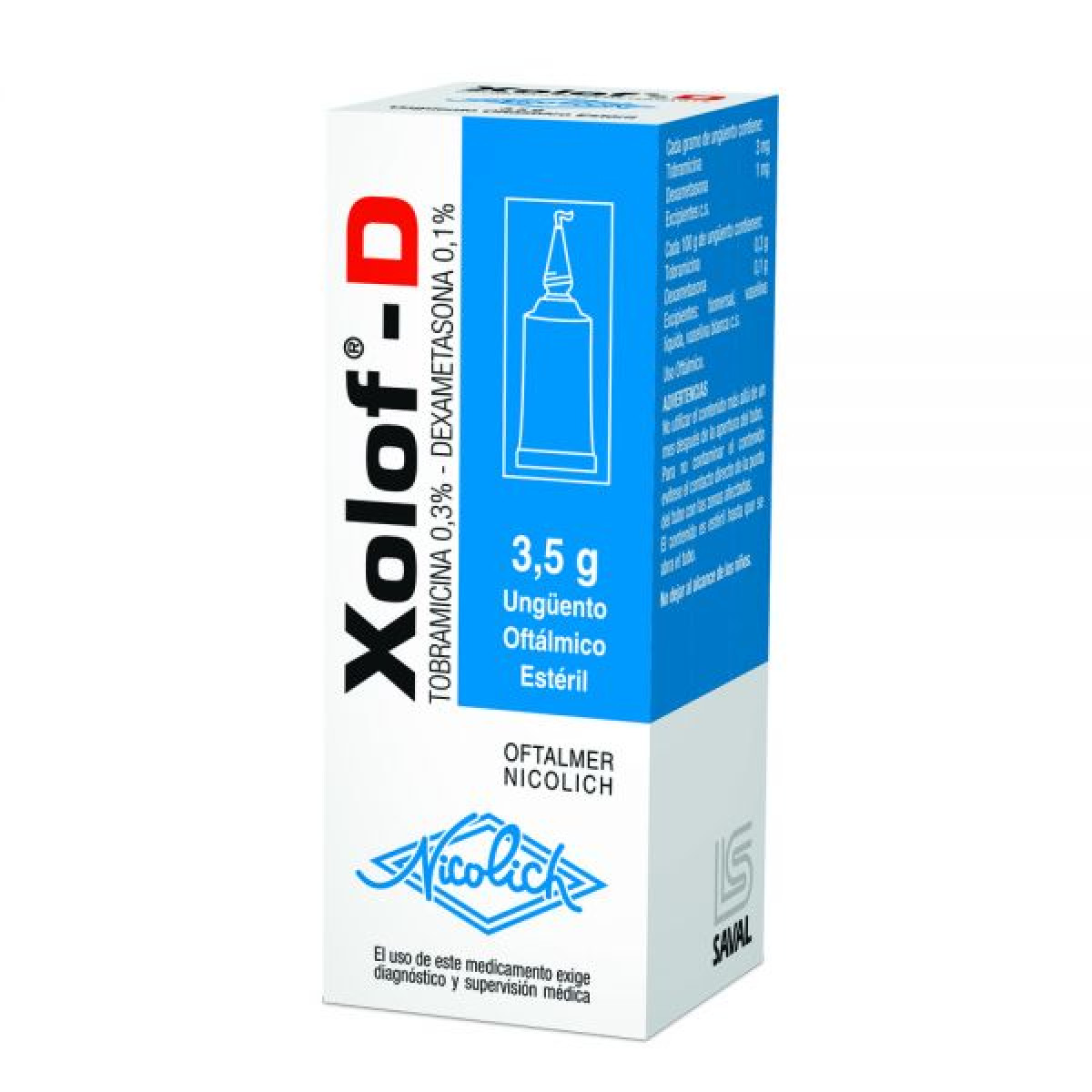 XOLOF D UNGUENTO OFTAL X 3.5 GR