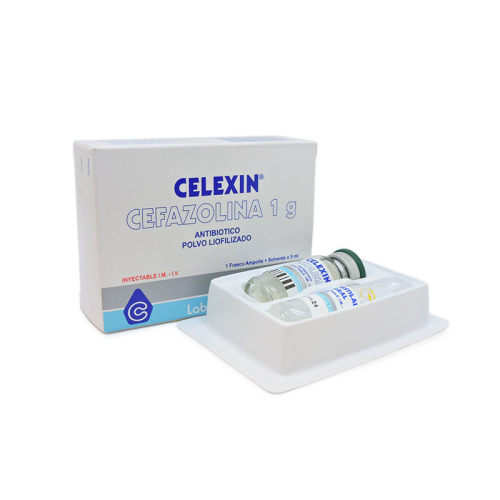 CELEXIN 1 GR FCO AMP + SOLV (RSA)