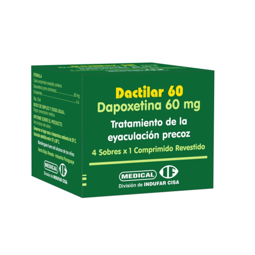 DACTILAR 60 MG X 4 COMP RECUB