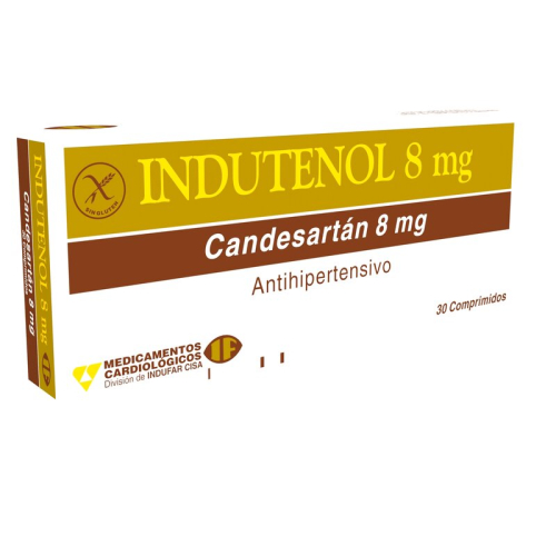 INDUTENOL 8 MG X 30 COMP