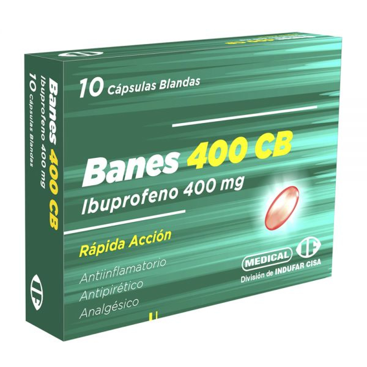 BANES 400 MG X 10 CAPS BLAN