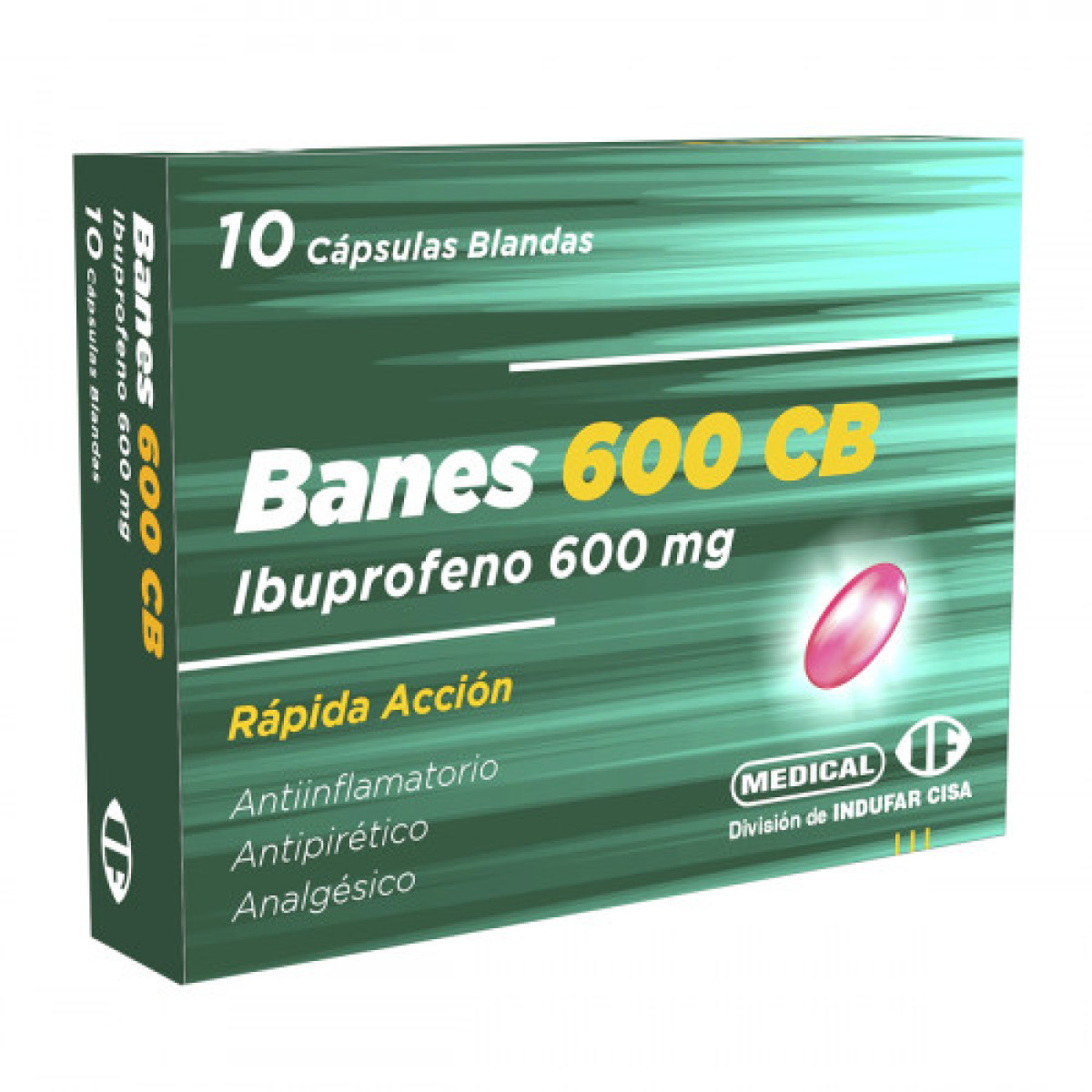 BANES 600 MG X 10 CAPS BLAN