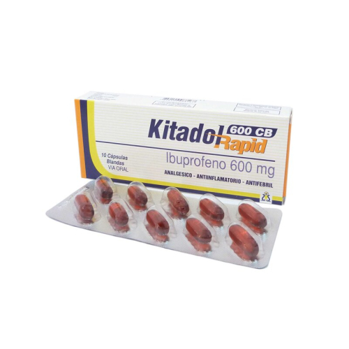 KITADOL RAPID 600 MG X 10 CAPS BLAN