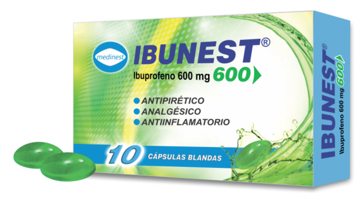 IBUNEST 600 MG X 10 CAPS BLANDAS