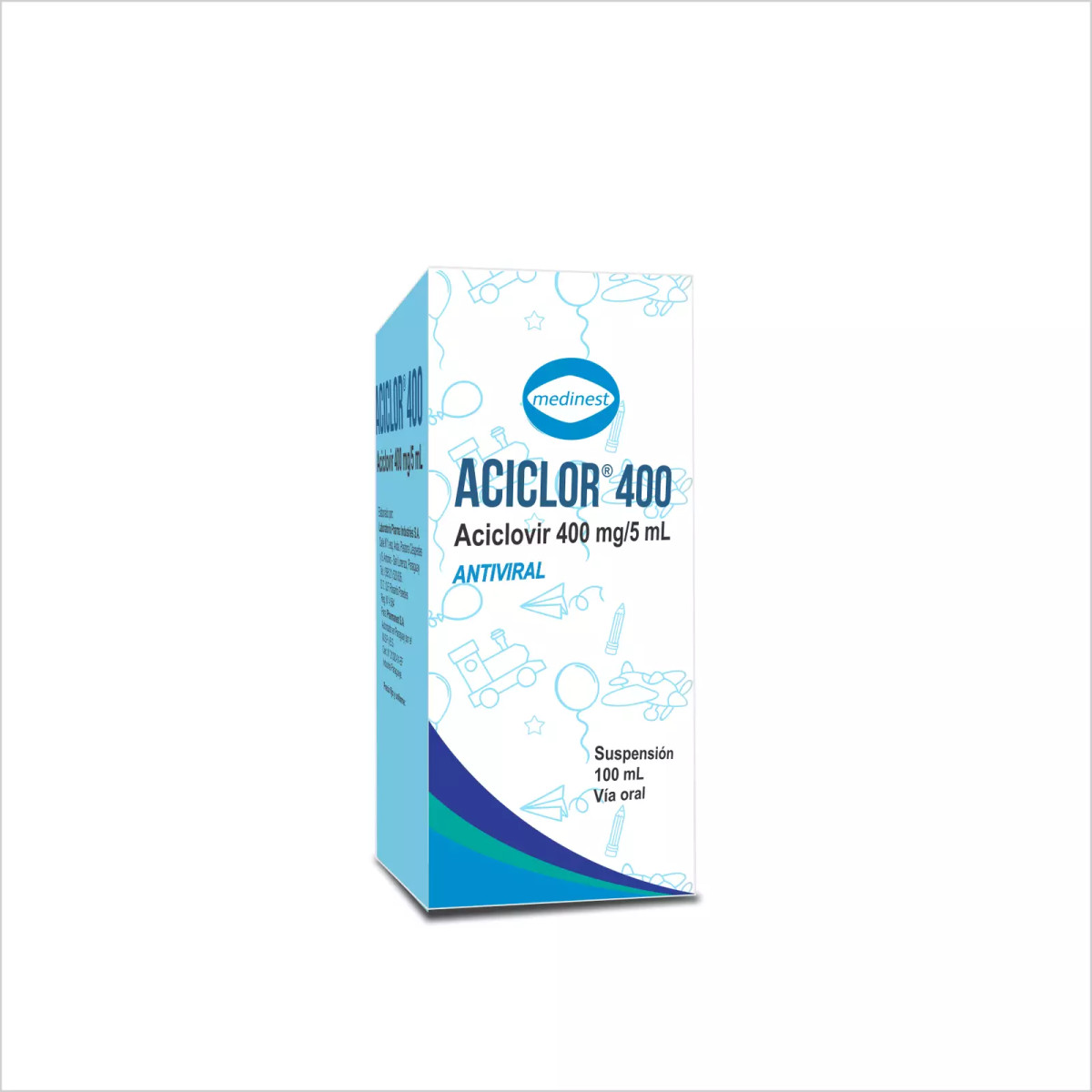 ACICLOR 400 MG SUSP X 100 ML