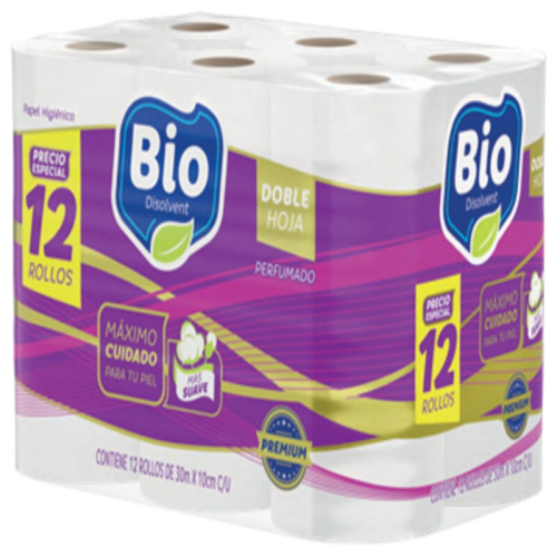BIO PAPEL HIG X 12 UNID DOB/HOJ PER
