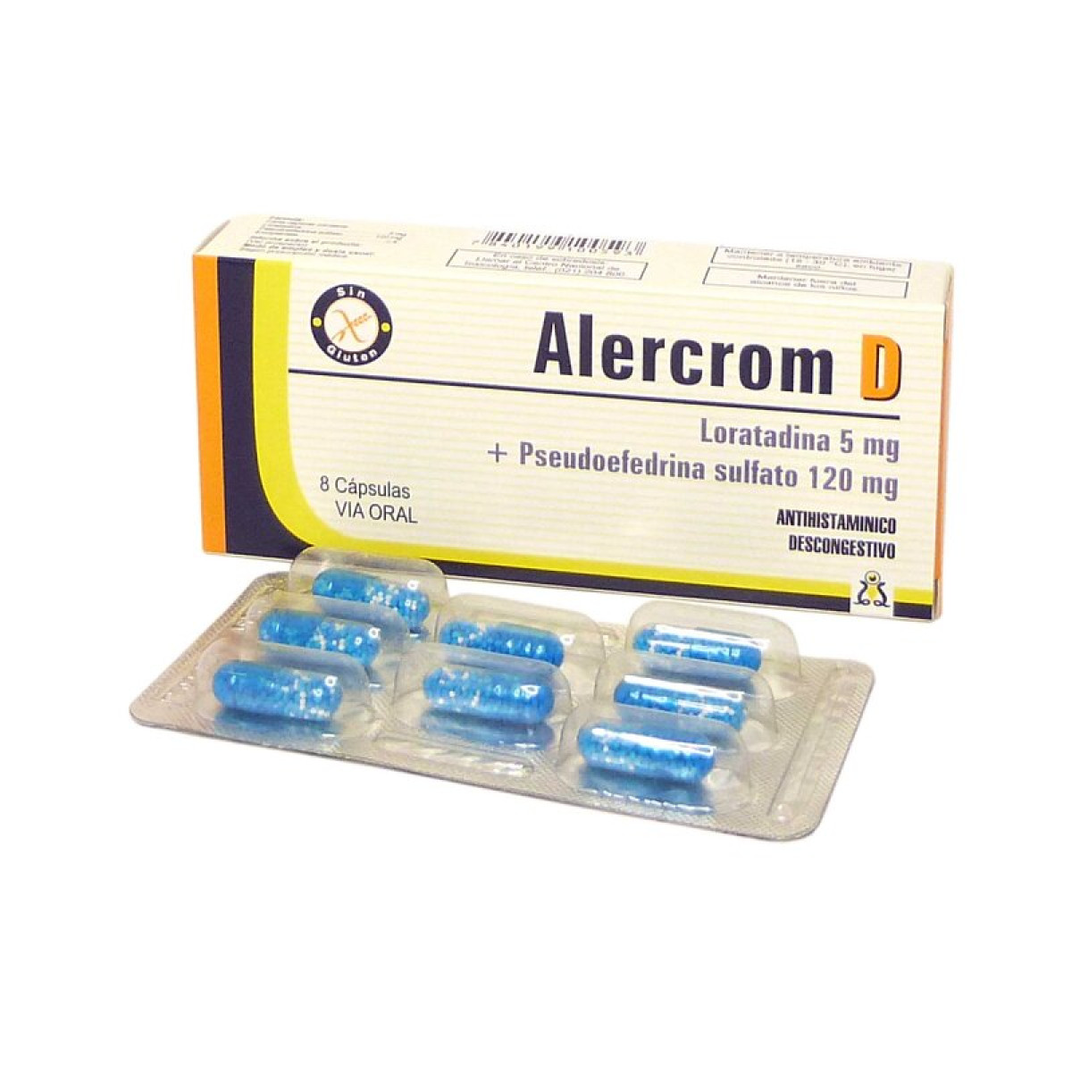 ALERCROM D 120 MG X 8 CAPS +++