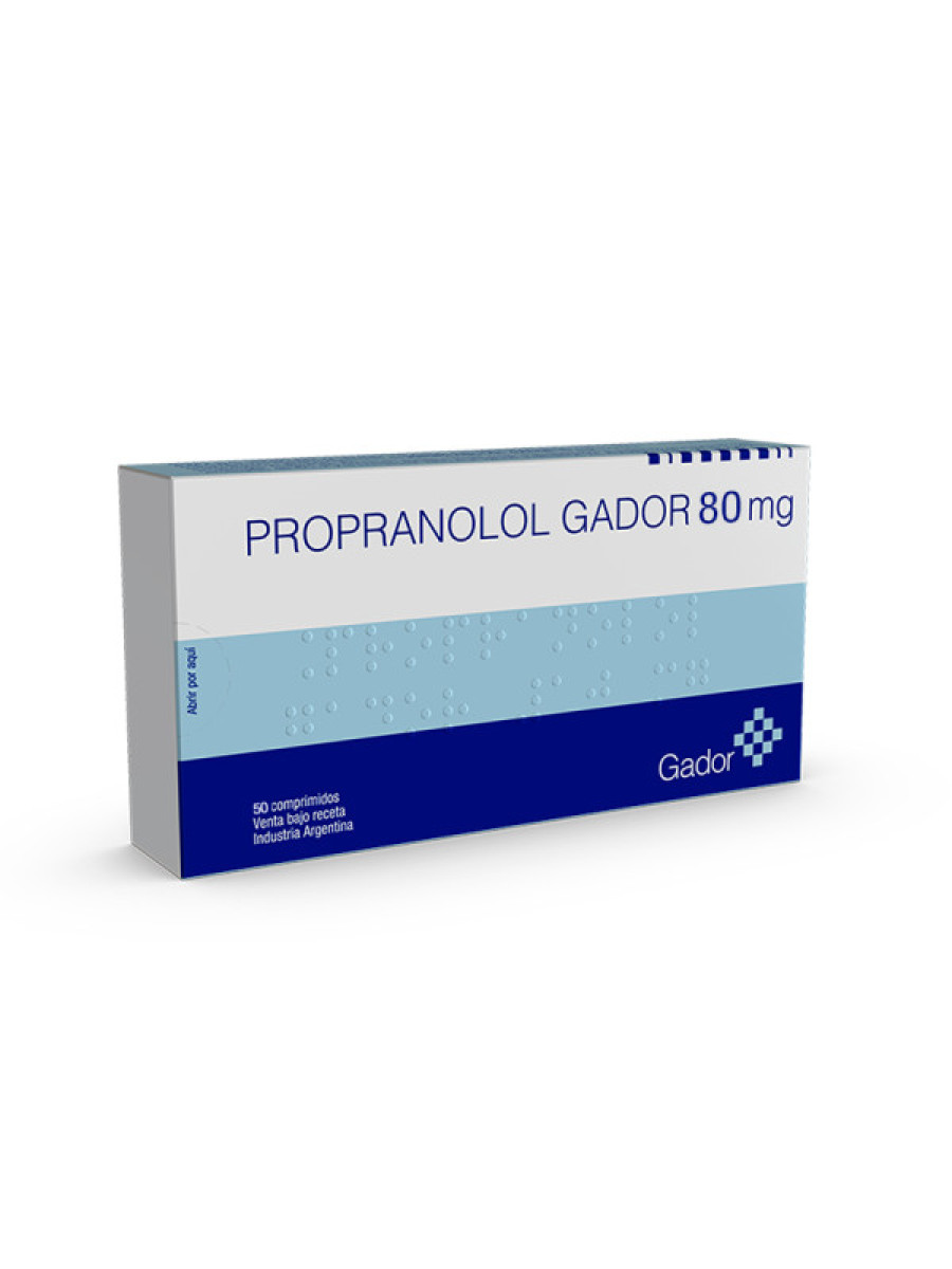 PROPRANOLOL GADOR 80 MG X 50 COMP