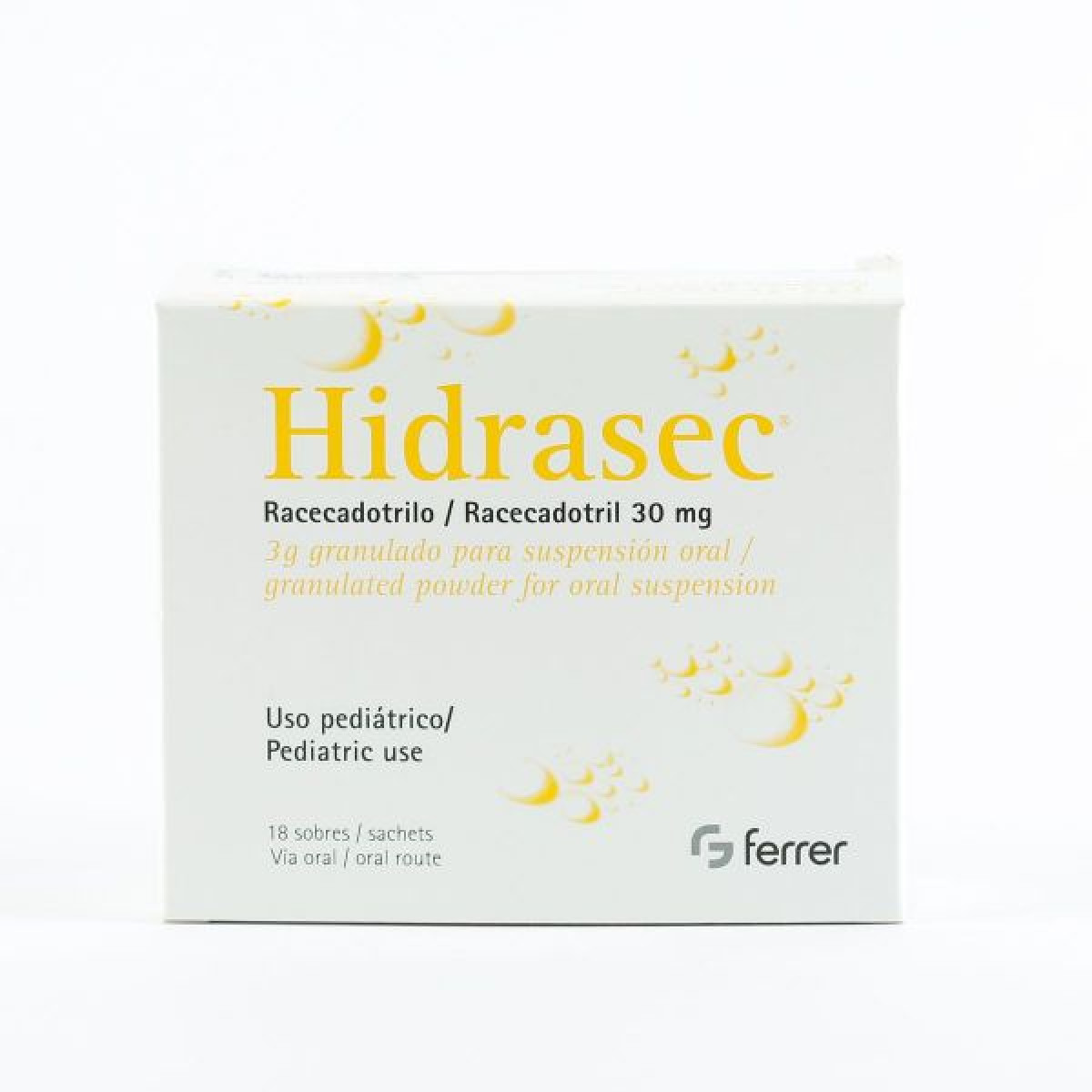 HIDRASEC NINOS 30 MG X 18 SOBRES