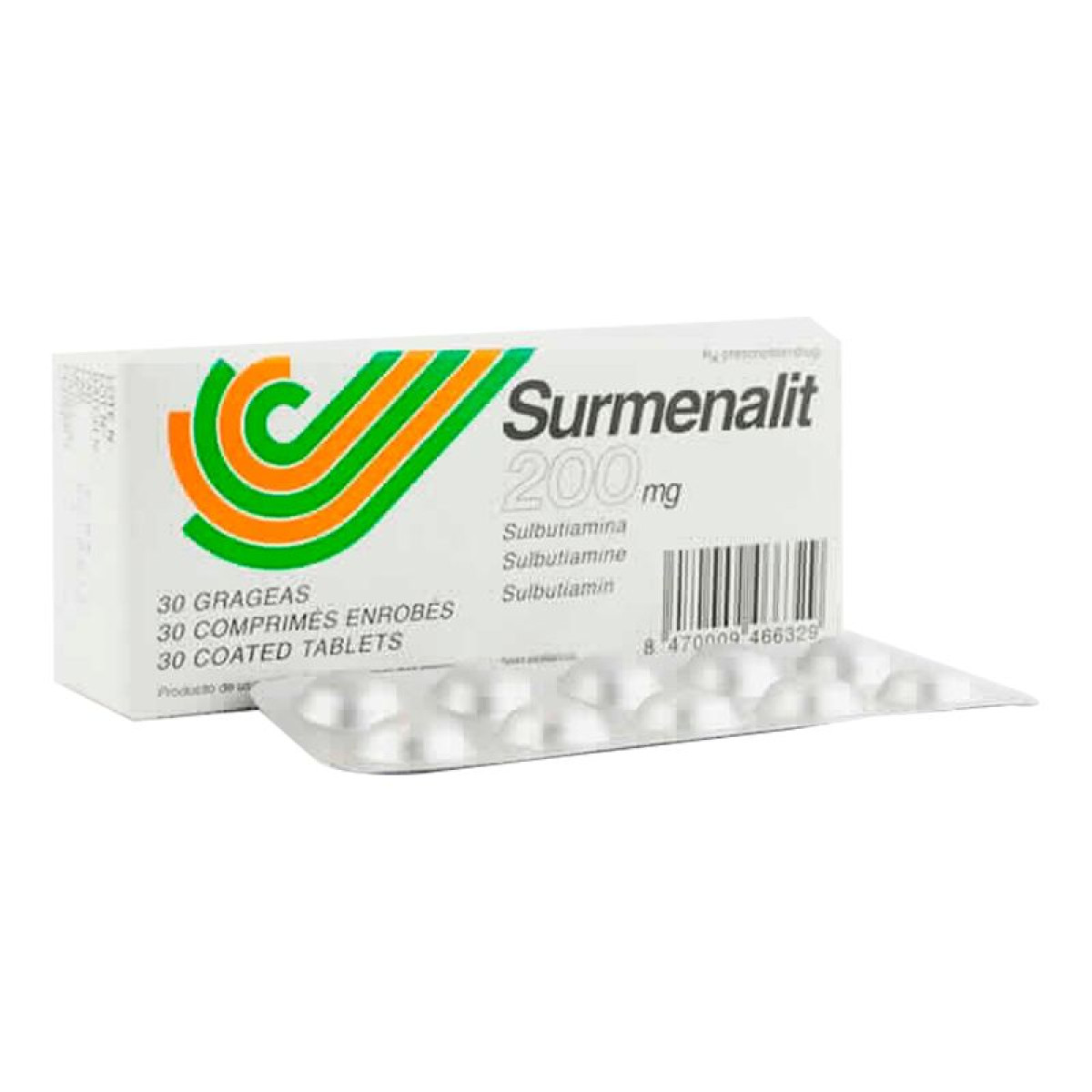 SURMENALIT 200 MG X 30 COMP