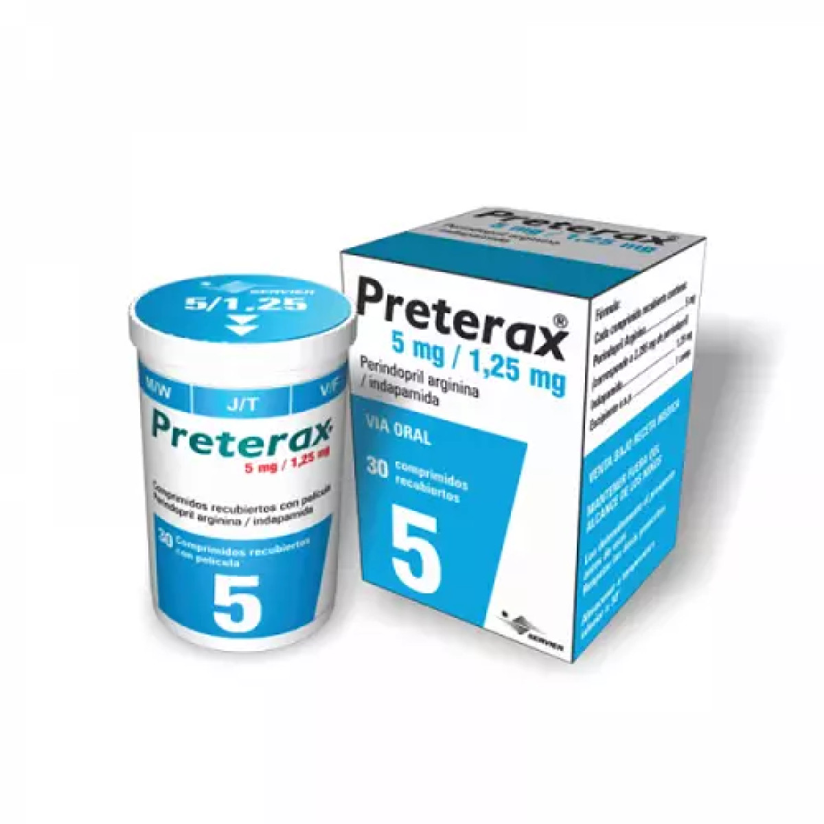 PRETERAX 5 MG X 30 COMP