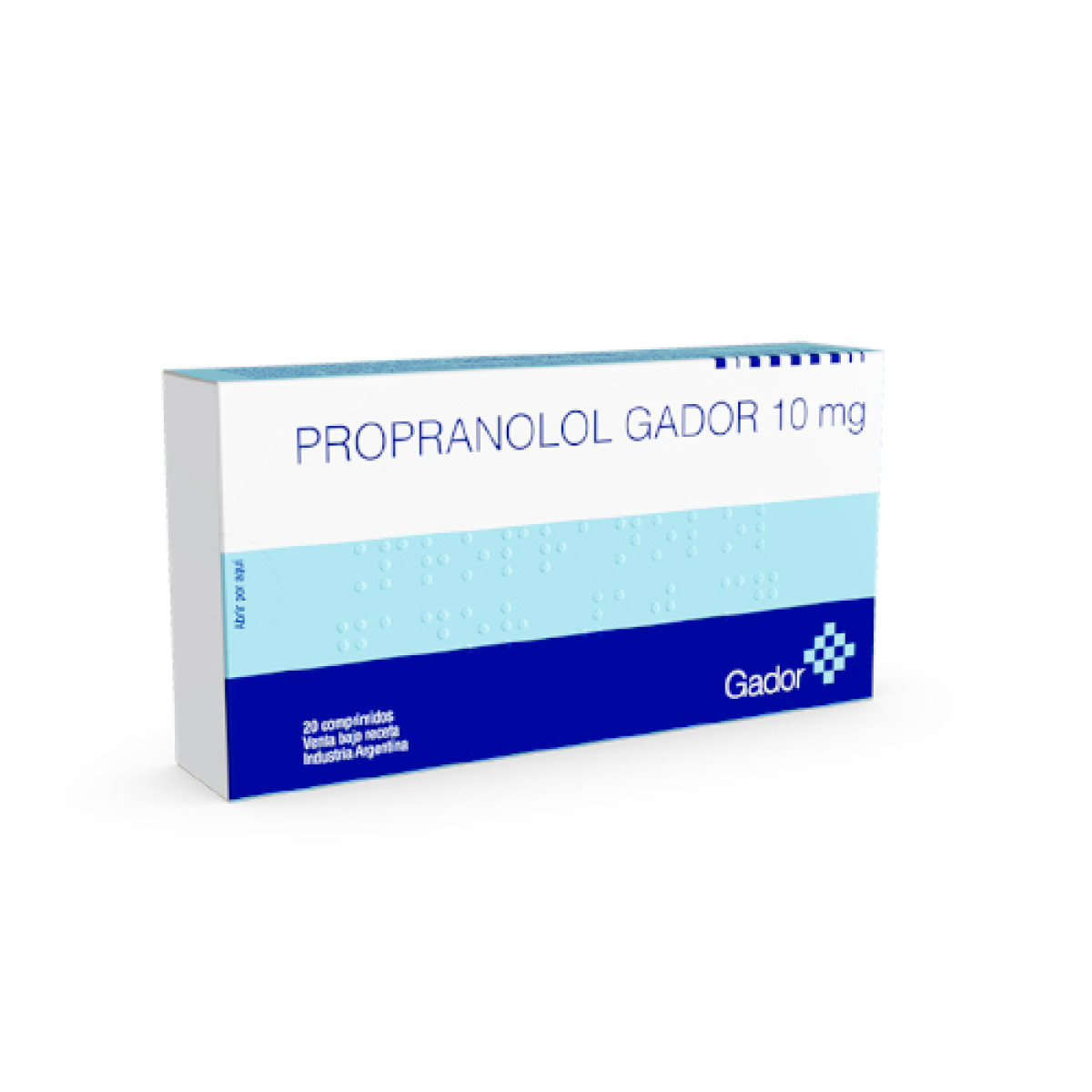 PROPRANOLOL GADOR 10 MG X 20 COMP