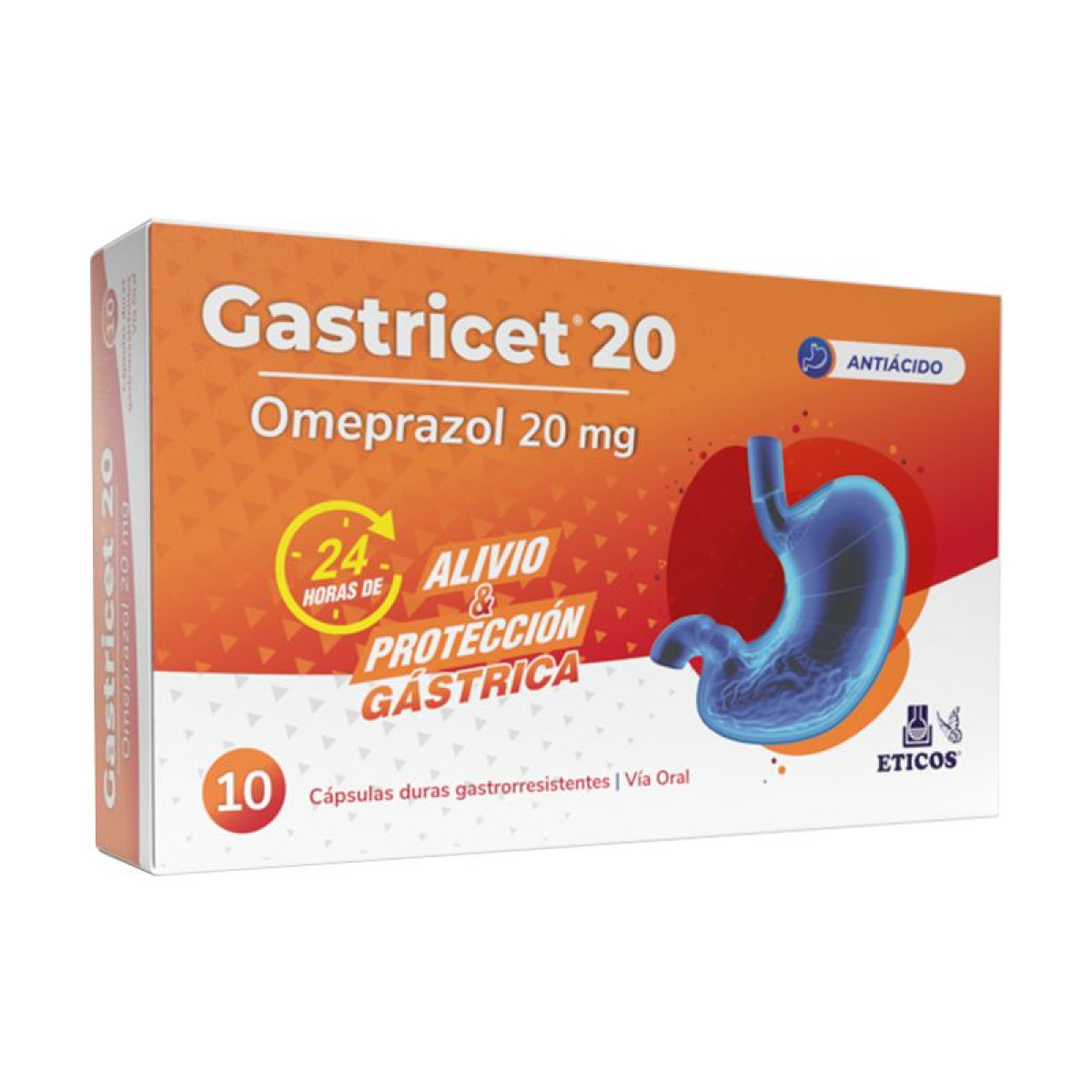 GASTRICET 20 MG X 10 CAPS DURAS