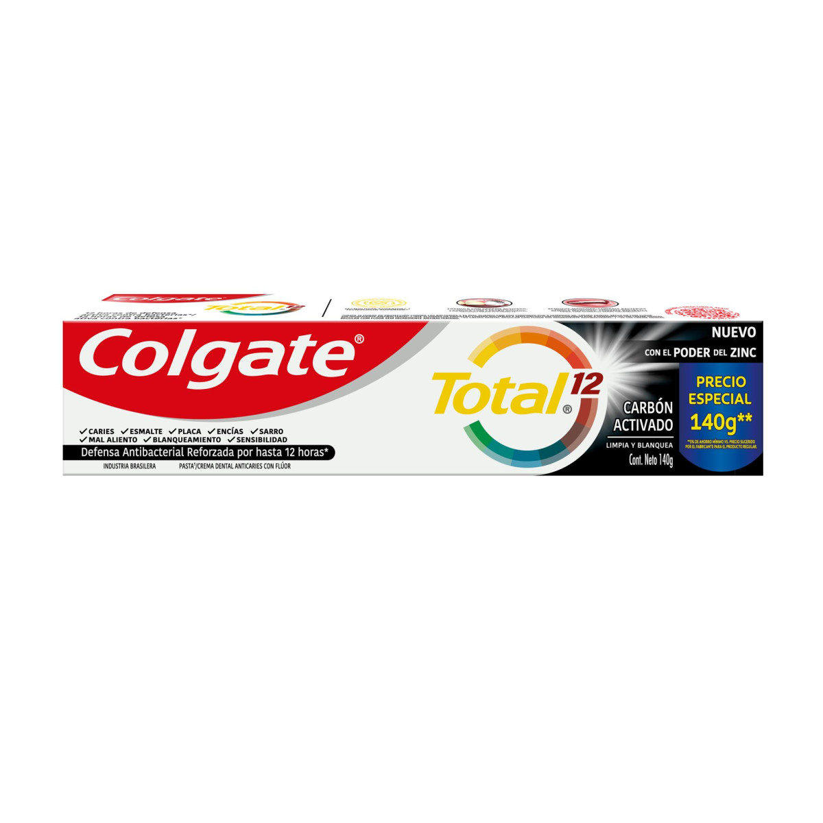 COLGATE CR DENT 140 GR TOTAL12 CARB