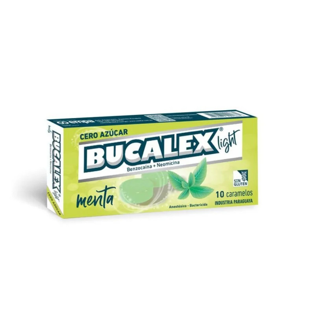 BUCALEX CARAMELO X 10 LIGHT MENTA