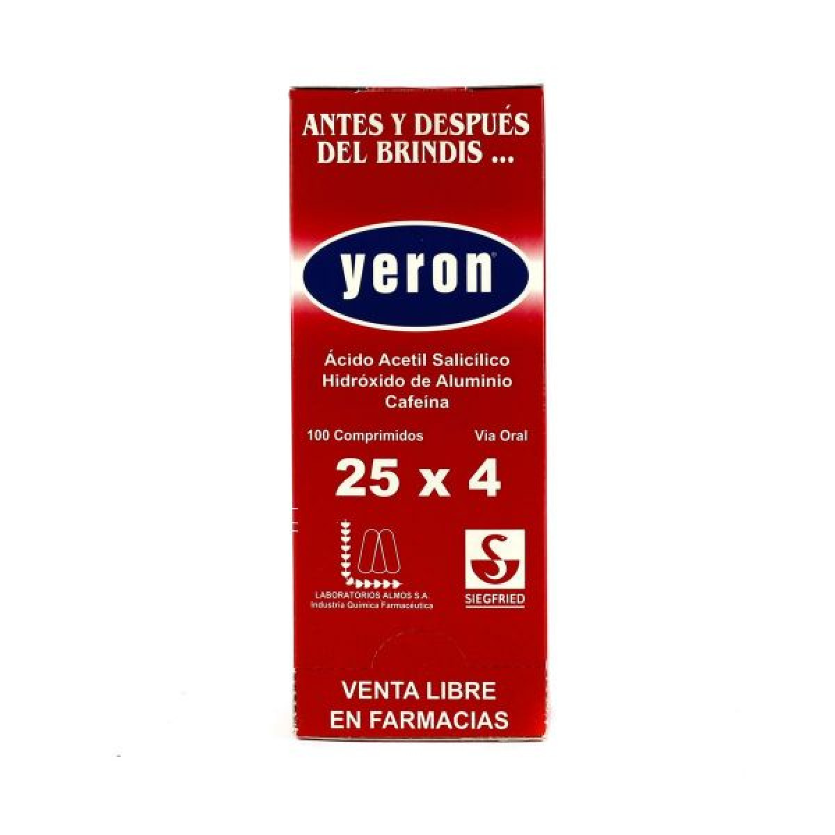 YERON EXIB 25 TIRA X 4 COMP