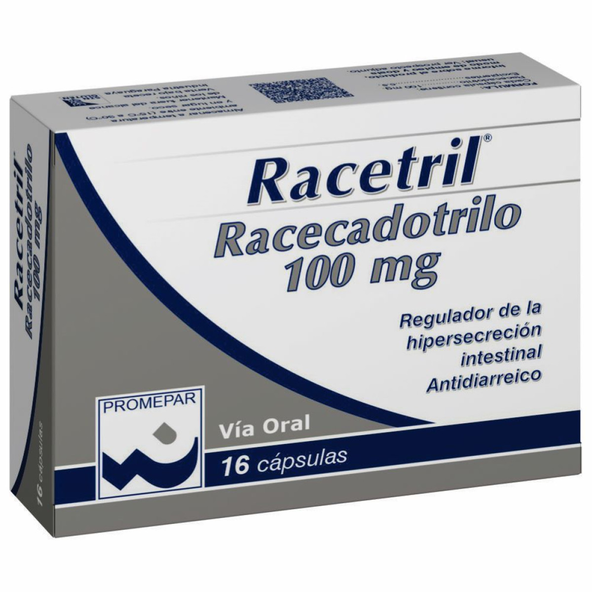 RACETRIL 100 MG X 16 CAPS