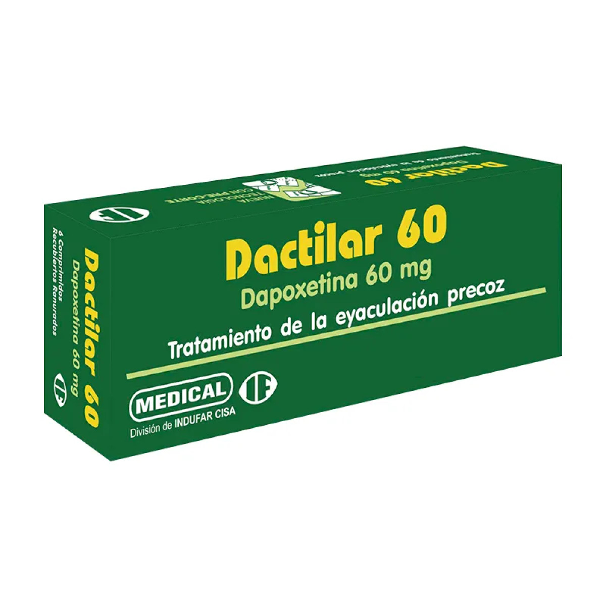 DACTILAR 60 MG X 6 COMP