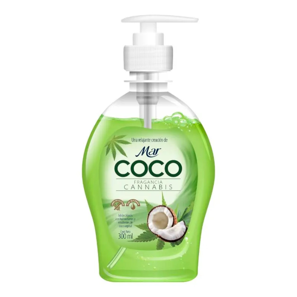 MAR JABON LIQ 300 ML COCO CANNABIS