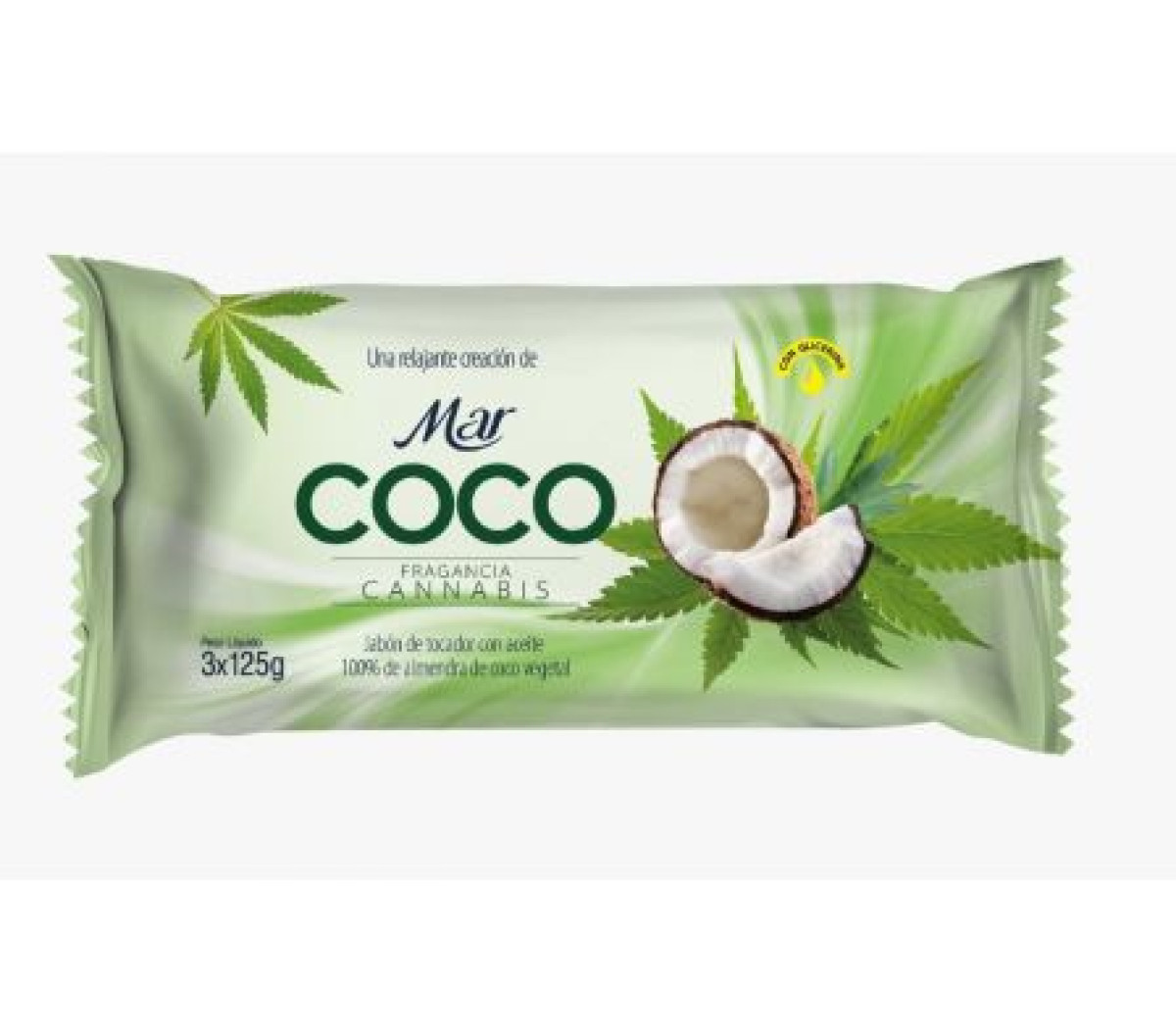 MAR COCO JABON 125 GR X 3 CANNABIS