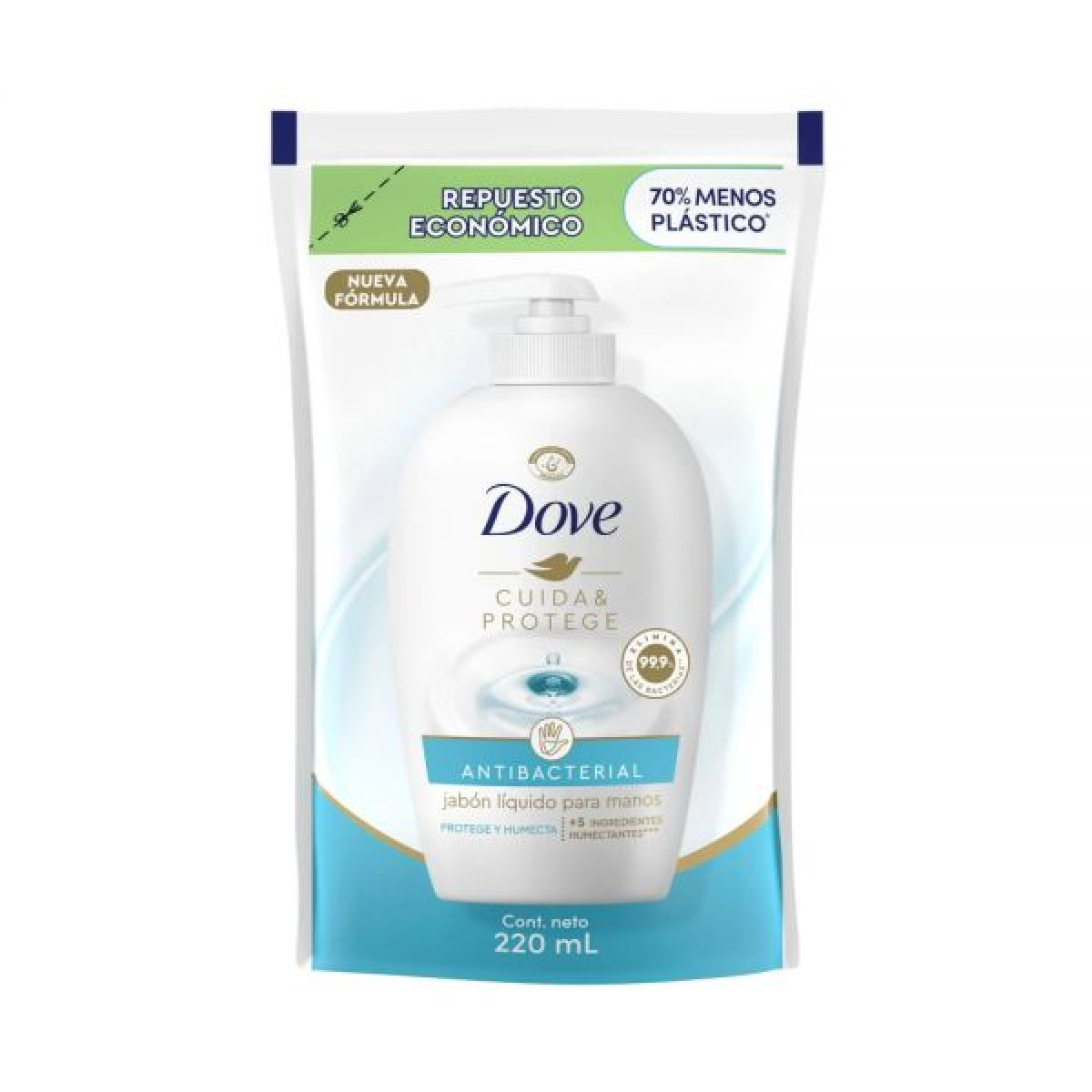 DOVE JABON LIQ P/M ANTIB 220 ML REP