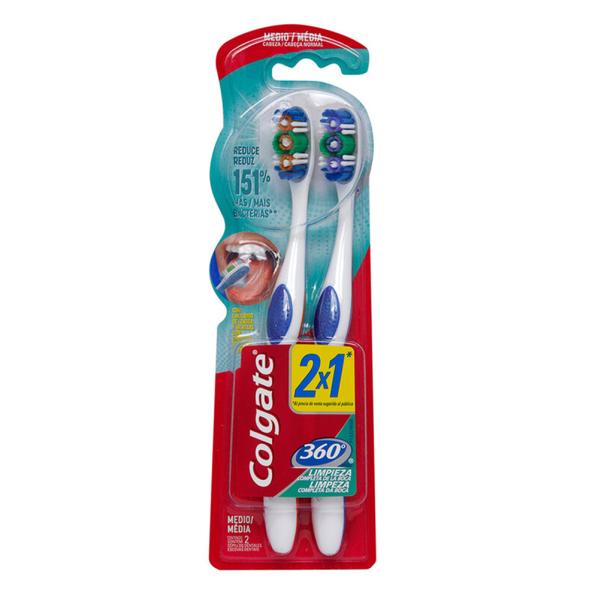 COLGATE CEP DENT 360 SUAVE 2X1 6191