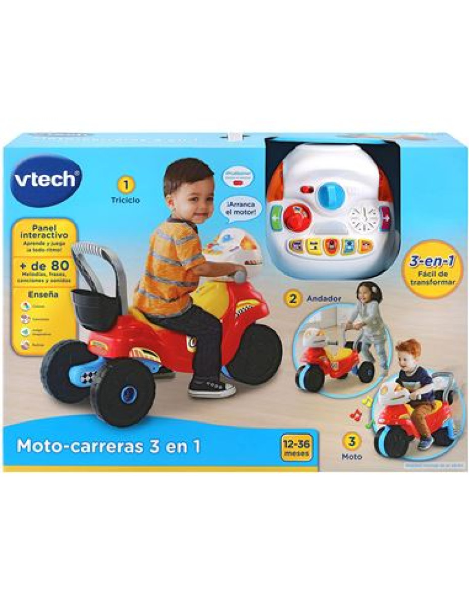 VTECH MOTO CARRERA 3EN1 ROJO 529467