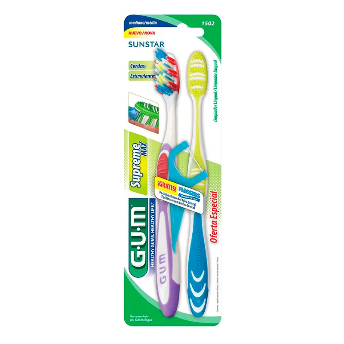 GUM CEP DENT SUPREME MAX FLO M X 2