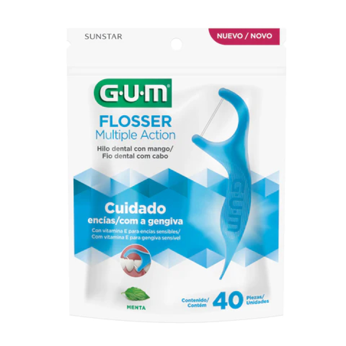 GUM HILO DENT FLOSSER X 40 MULT