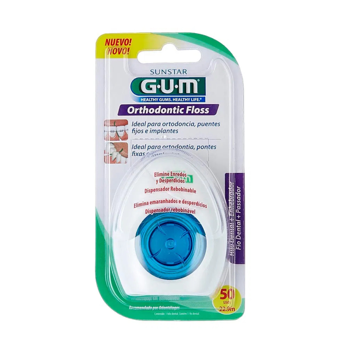 GUM HILO DENT ORTHODONT FLOSS 22,9M