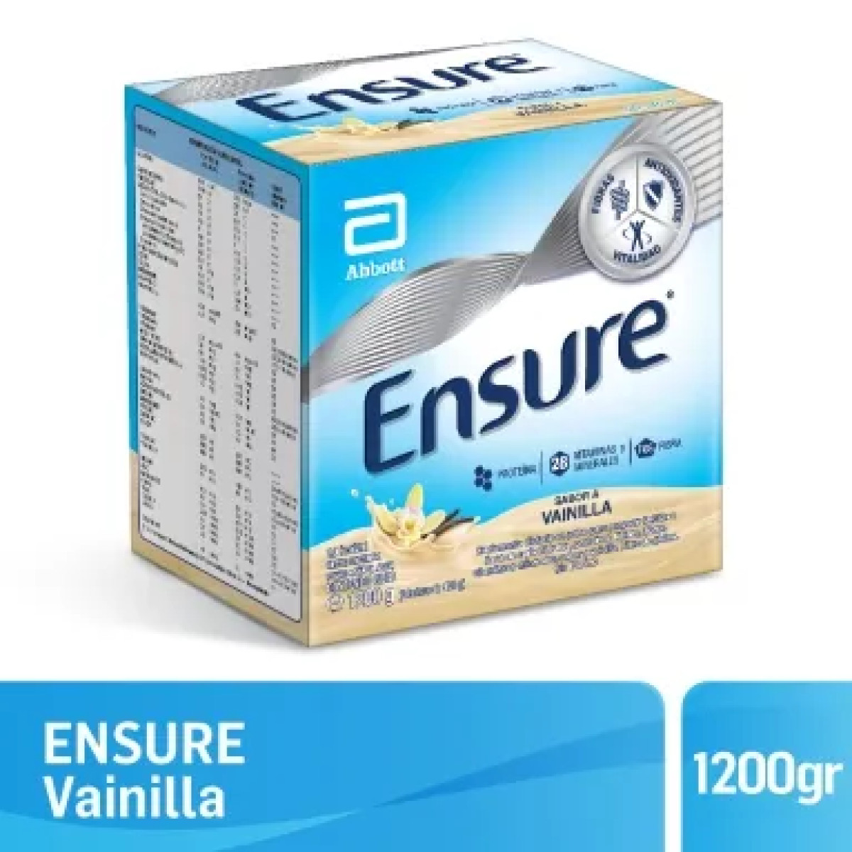 ENSURE POLVO X 1200 GR VAINILLA CAJ