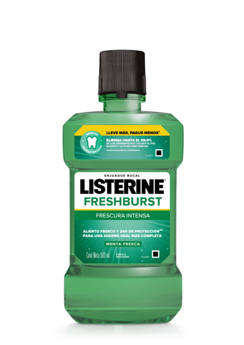 LISTERINE ENJ BUCAL 500 ML FRESHBUR