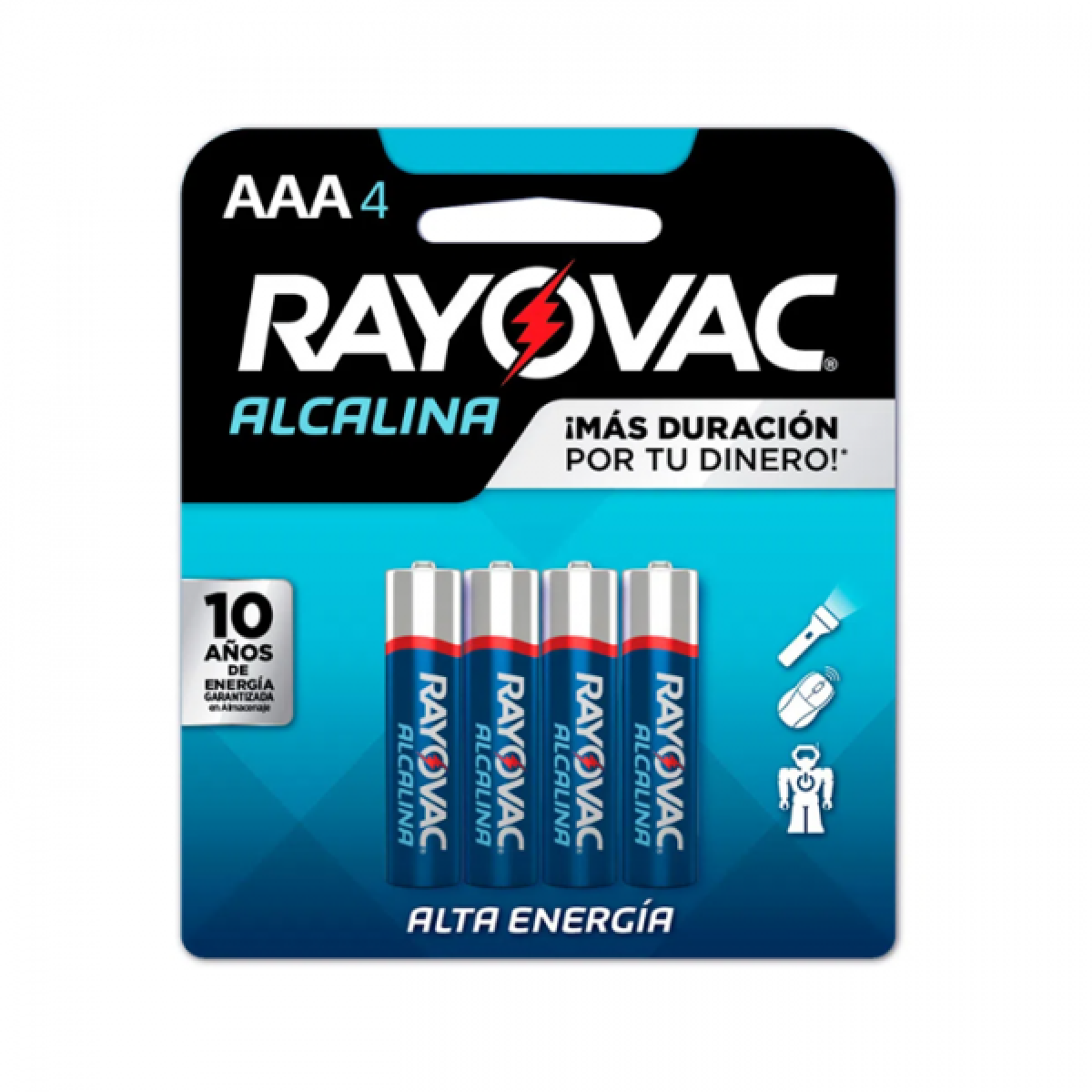 RAYOVAC PILAS ALC AAA X 4