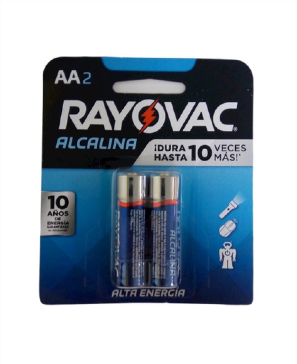 RAYOVAC PILAS ALC AA X 2