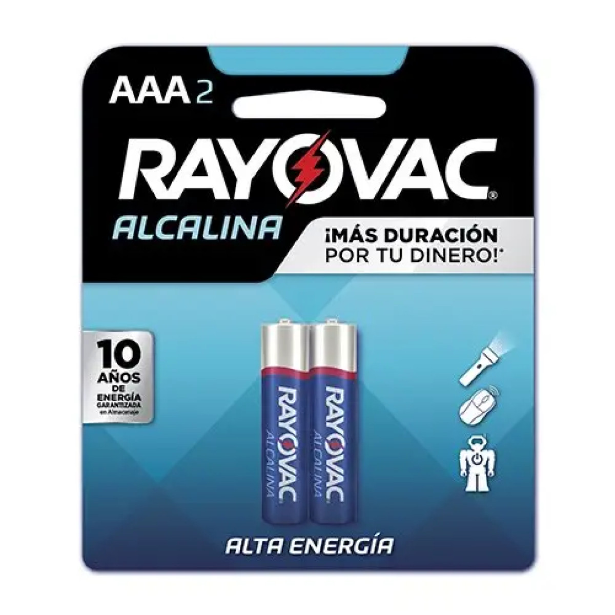 RAYOVAC PILAS ALC AAA X 2